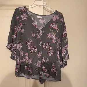Soft Green Floral Blouse